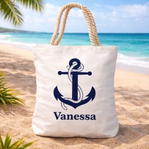 Anchor Name Beach Bag