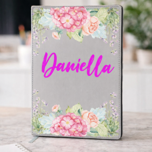 A5 Personalized Floral PU Leather Notebook