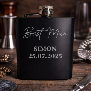Engraved Best Man Hip flask