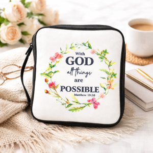 With God all things are possible bible bag